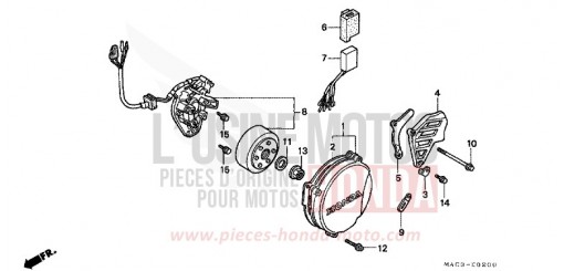 LEFT CRANKCASE COVER/ GENERATOR CR500RX de 1999